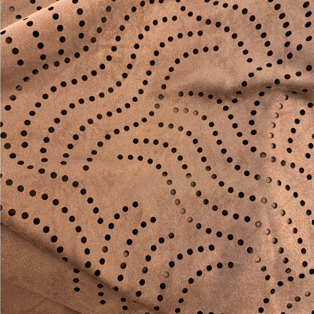 Chico's taupe Micro suede laser cut cardigan Jacket. Size S (Chico’s size 0) - Picture 6 of 6